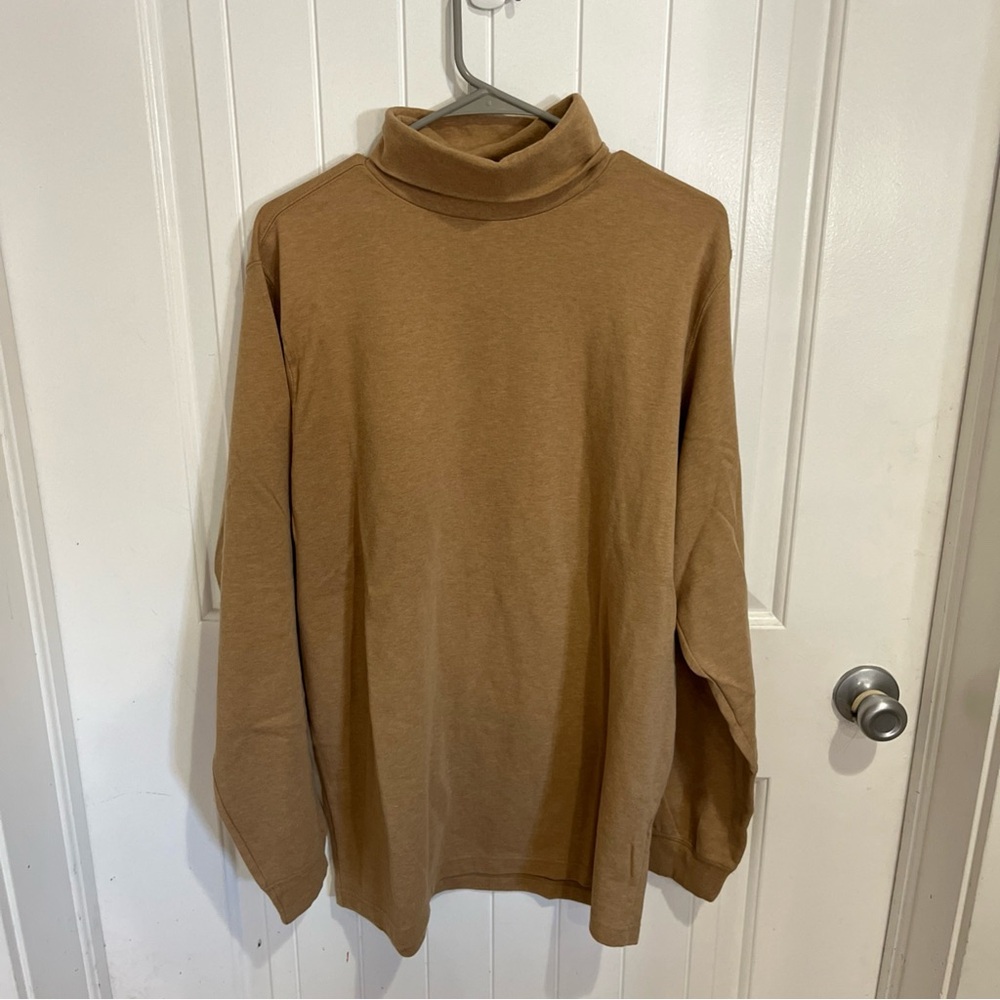 Lands' End Men's Brown Turtleneck Sweater